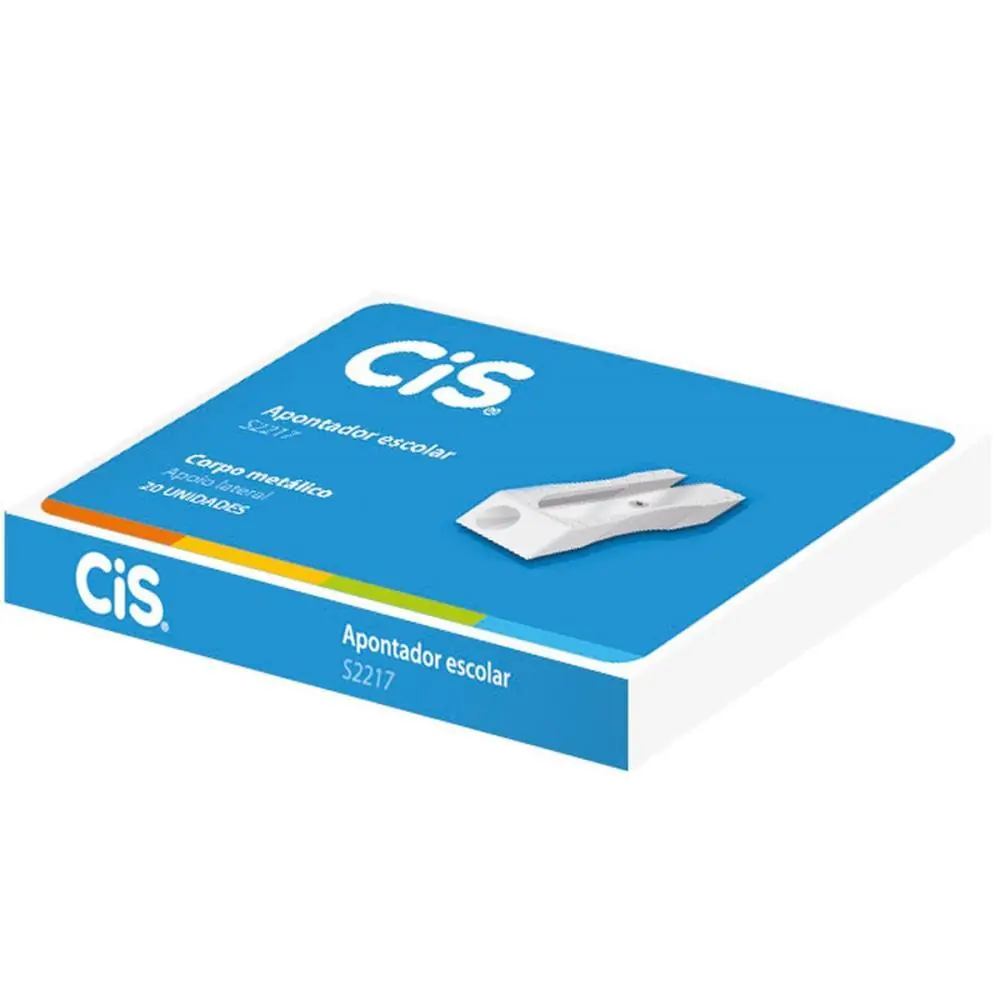 APONTADOR SEM DEPOSITO METAL CIS RETANGULAR S2217 - CAIXA C/ 20 — foto 1 de 2
