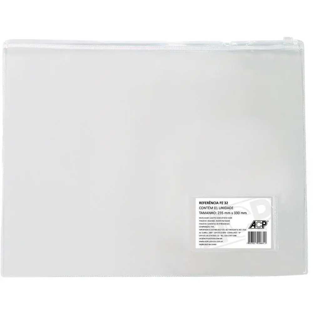 PASTA MALOTE MULTIUSO CRISTAL 33X24CM - PACOTE C/ 10