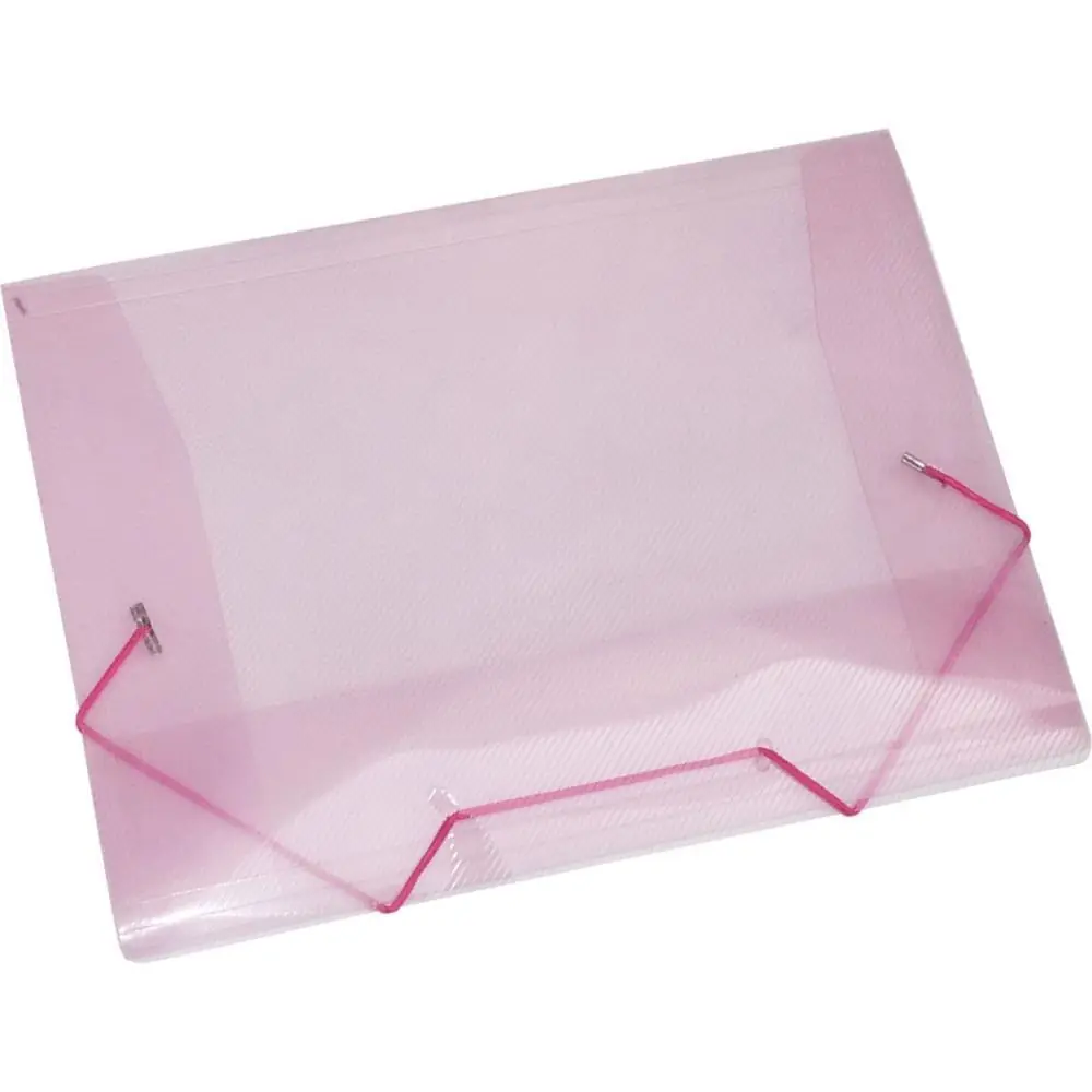 PASTA ABA ELASTICA PLASTICA MINI ROSA - PACOTE C/ 10