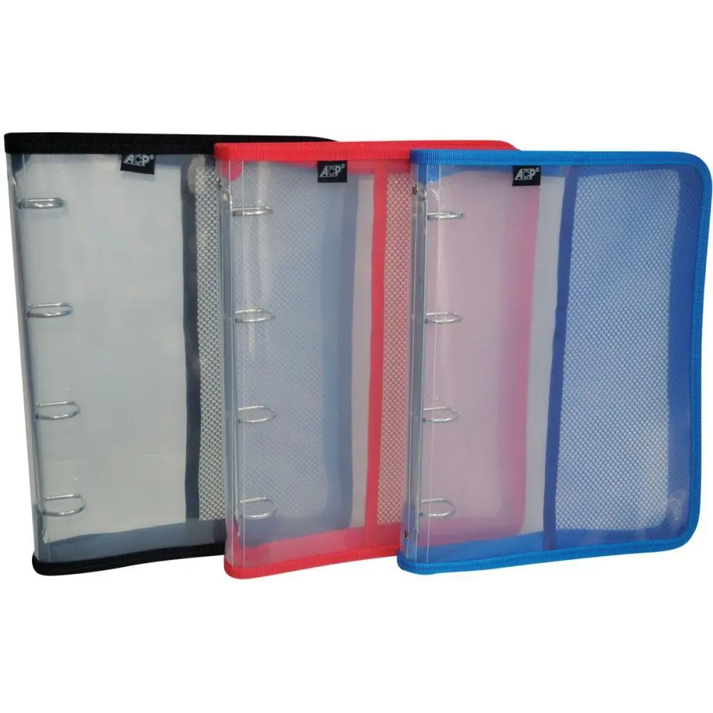 FICHARIO DE PVC TRANSPARENTE C/PT 4ARG.C/ZIPER — foto 1 de 3