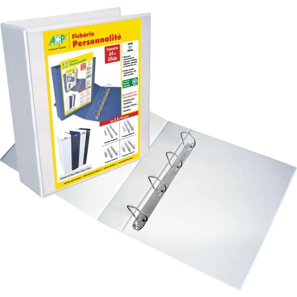 FICHARIO DE PVC PERSONALITE OF.75MM 4 ARG.BR — foto 1 de 2