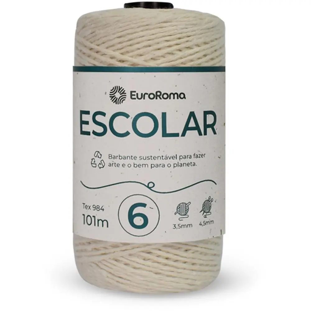 BARBANTE CRU 100G 4/6 FIOS ROLO 101M - PACOTE C/ 6