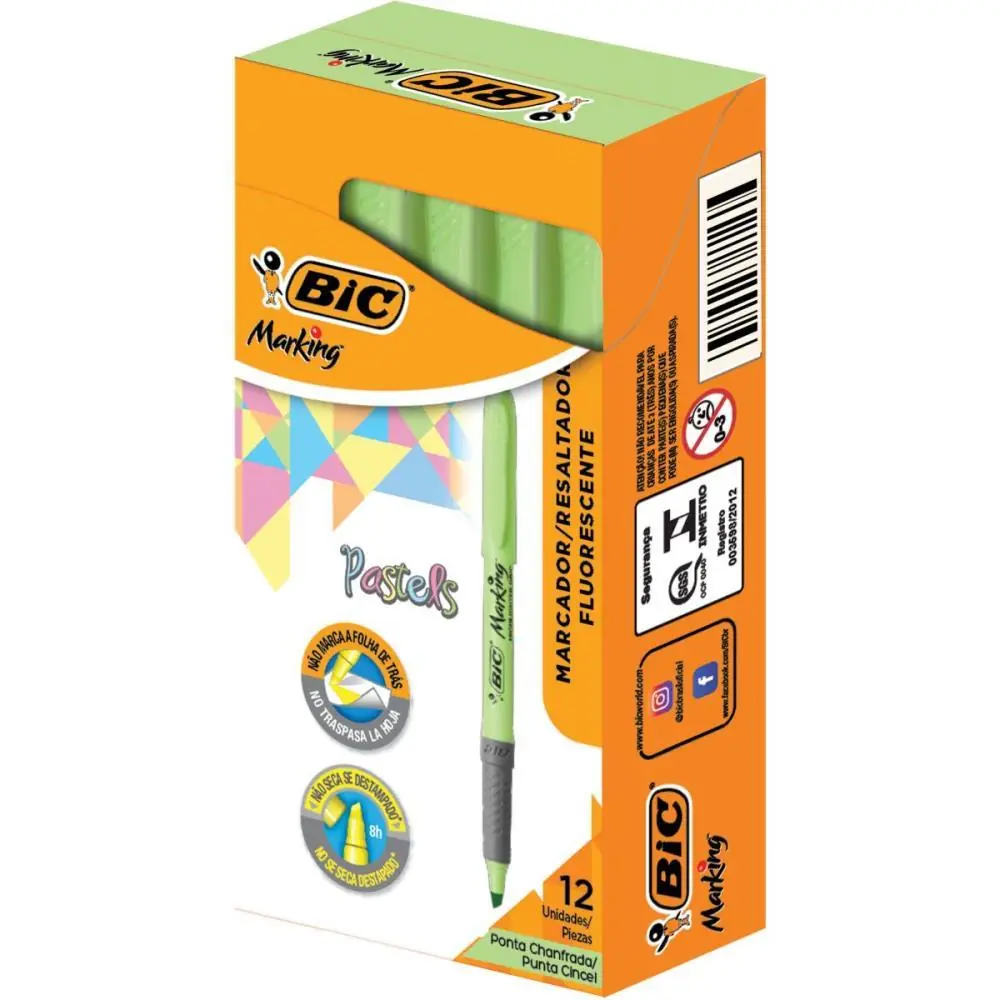 CANETA MARCA TEXTO MARKING VERDE PASTEL - CAIXA C/ 12