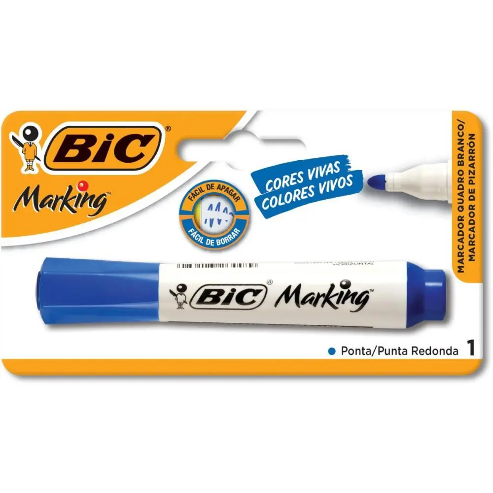 PINCEL QUADRO BRANCO MARKING RECARREGAVEL AZUL — foto 1 de 3
