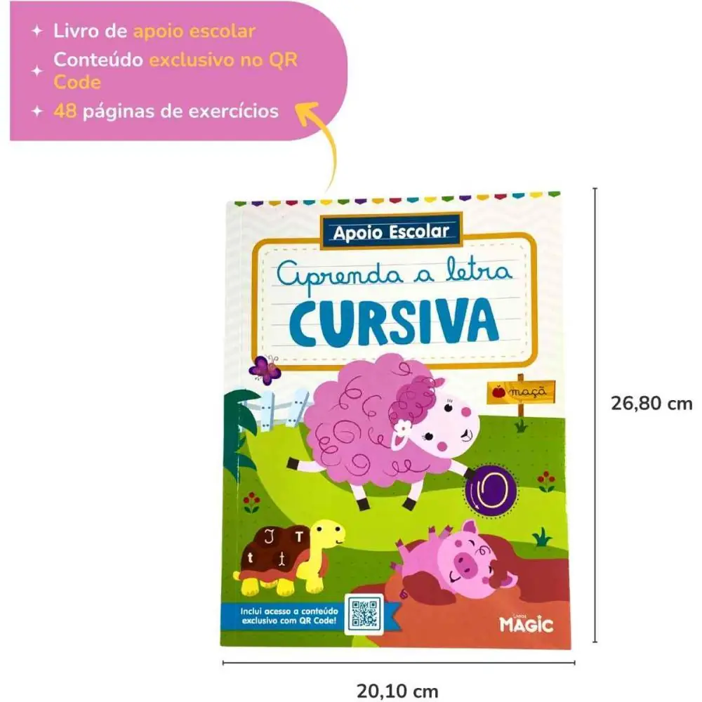 LIVRO CARTILHA LETRA CURSIVA 48PGS 27X20CM — foto 1 de 2