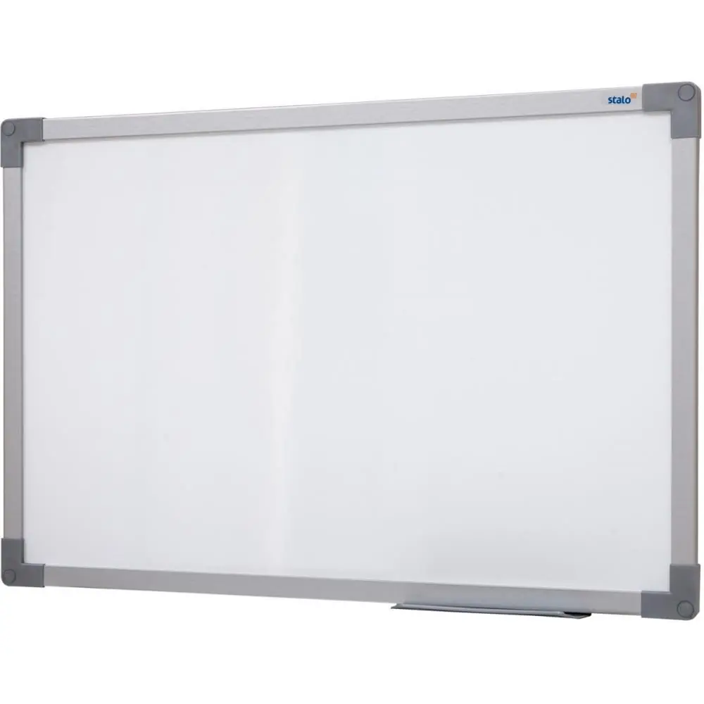 QUADRO BRANCO MOLDURA MADEIRA 090X060CM UV MDF SOFT PRATA - PACOTE C/ 2 — foto 1 de 2