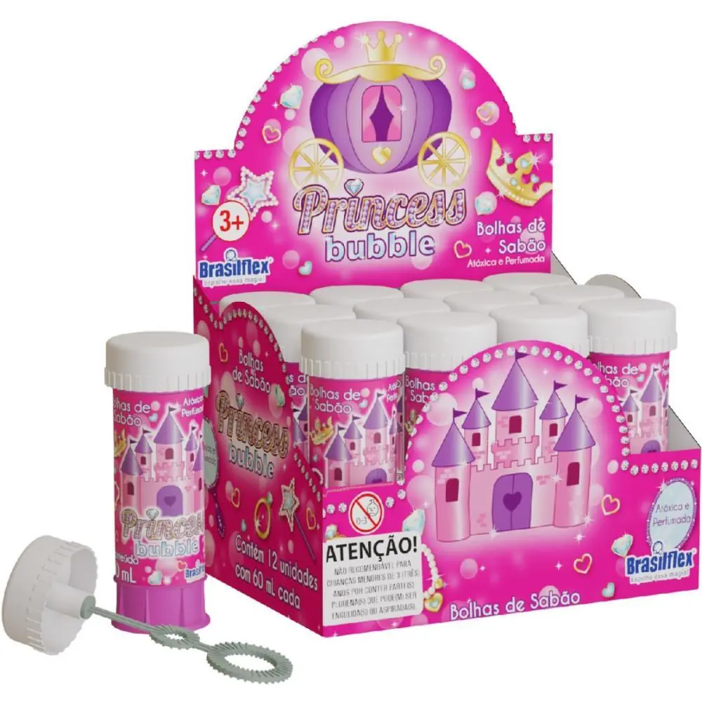 BOLHA DE SABAO PRINCESS 60ML - CAIXA C/ 12