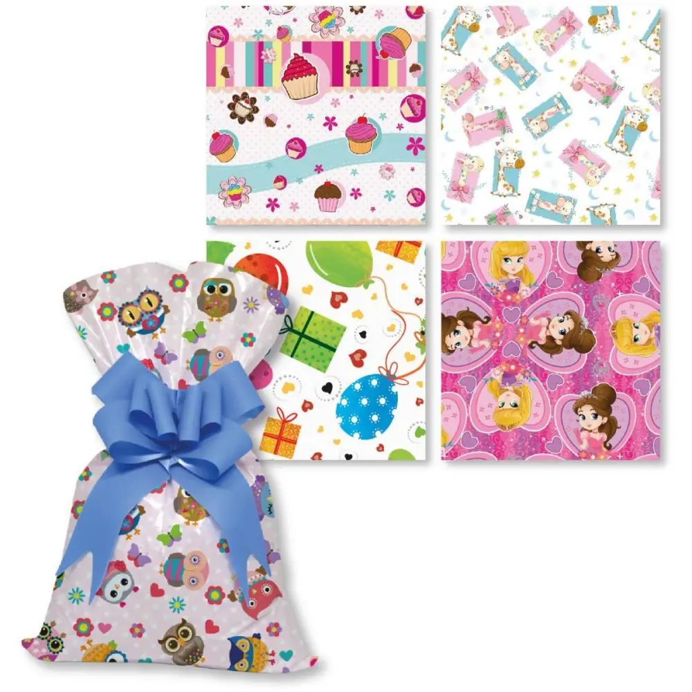 SACO METALIZADO 35X55CM INFANTIL FEMININO 35X53CM (S) - PACOTE C/ 50 — foto 1 de 2