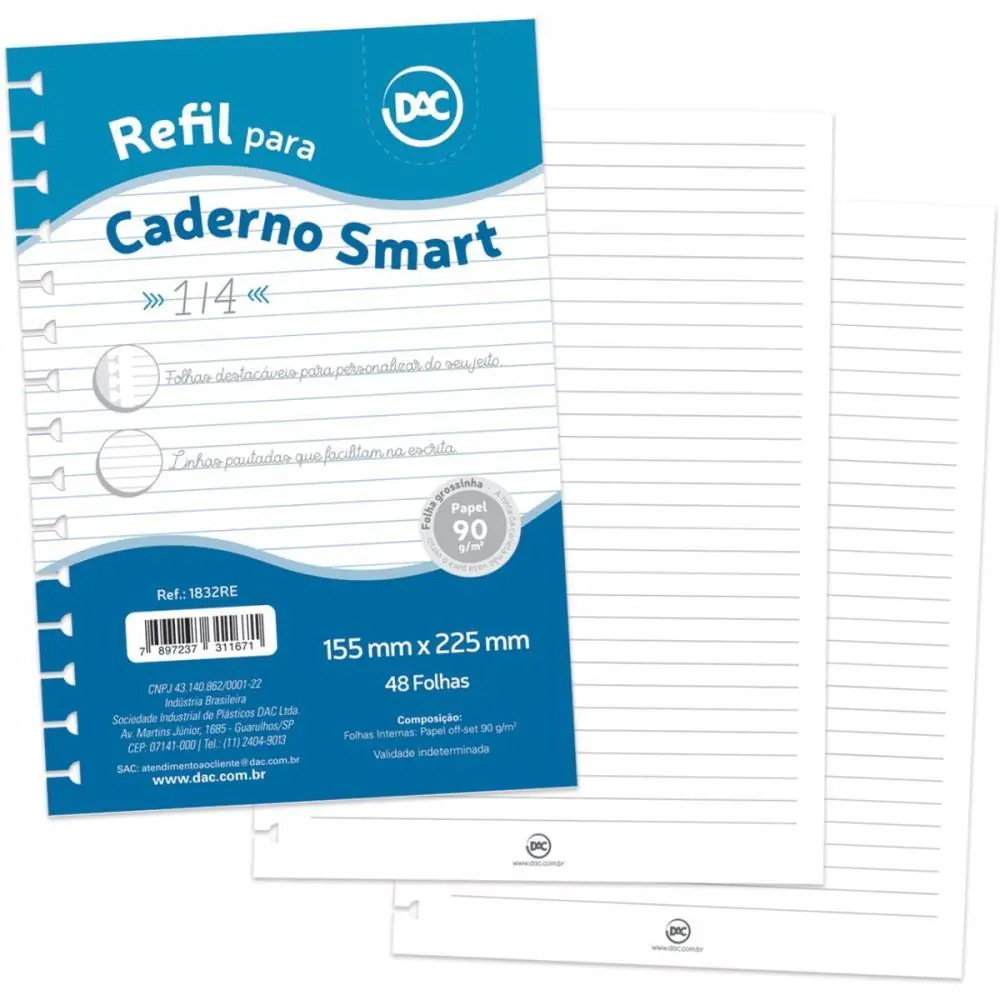 CADERNO/REFIL SMART BRANCO COLEGIAL 48FLS. — foto 1 de 4