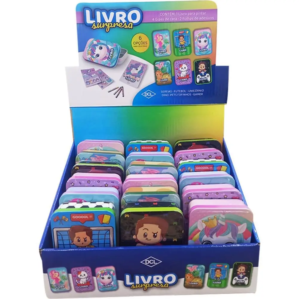 LIVRO INFANTIL ILUSTRADO LIVRO SURPRESA LATINHA (S) - DISPLAY C/ 18 — foto 1 de 10