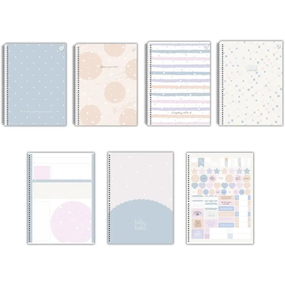 CADERNO 10X1 CAPA DURA BILLY BALLS 160F - PACOTE C/ 4 — foto 1 de 4