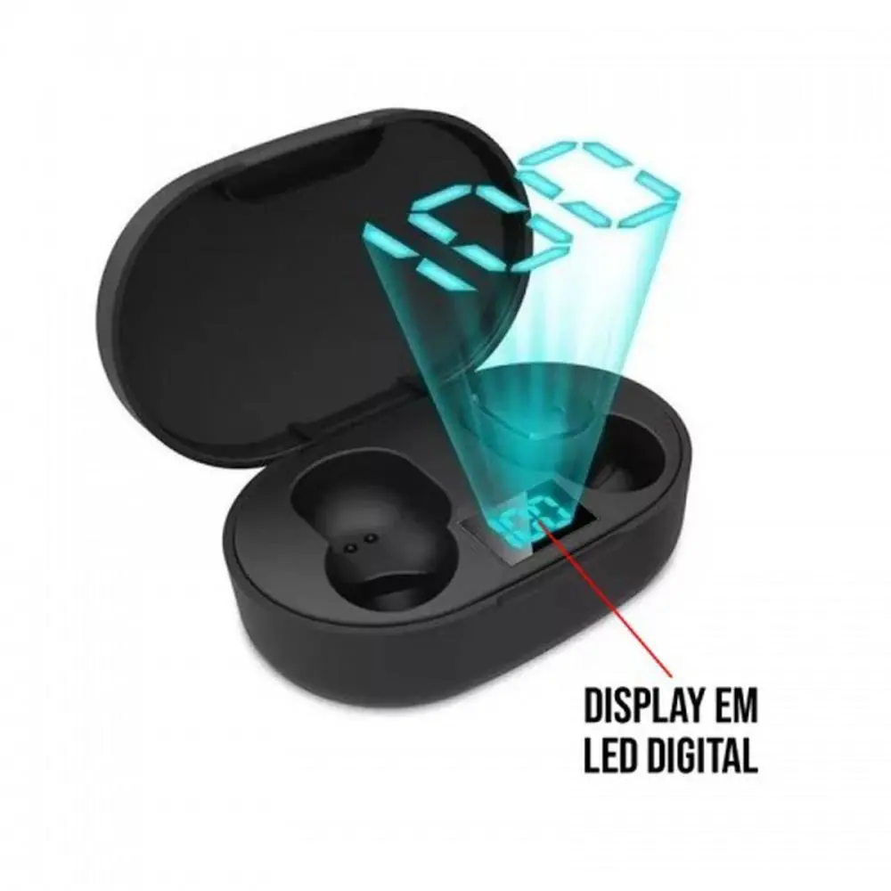 FONE DE OUVIDO BLUETOOTH 5.3AIR DOTS C/CARREG.DIG BRANC — foto 1 de 2