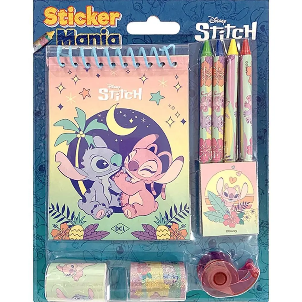 LIVRO INFANTIL COLORIR STICKER MANIA STITCH 9PCS