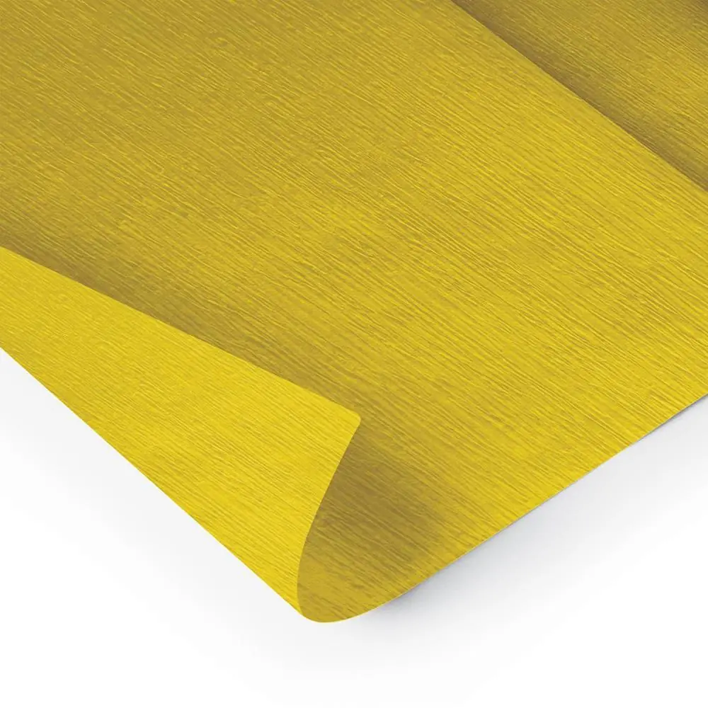 PAPEL CREPOM 48CMX2,00M. AMARELO - PACOTE C/ 10