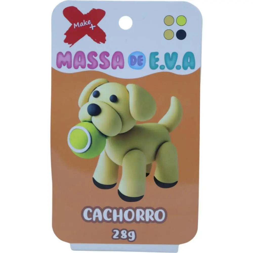 MASSA DE EVA CRIATIVA CACHORRO C/04 CORES 28 G — foto 1 de 2