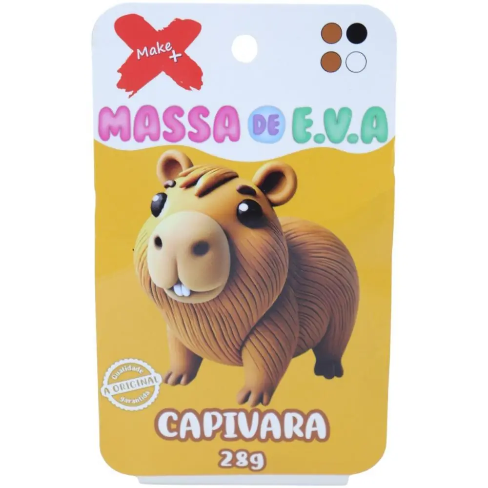 MASSA DE EVA CRIATIVA CAPIVARA C/04 CORES 28G — foto 1 de 2