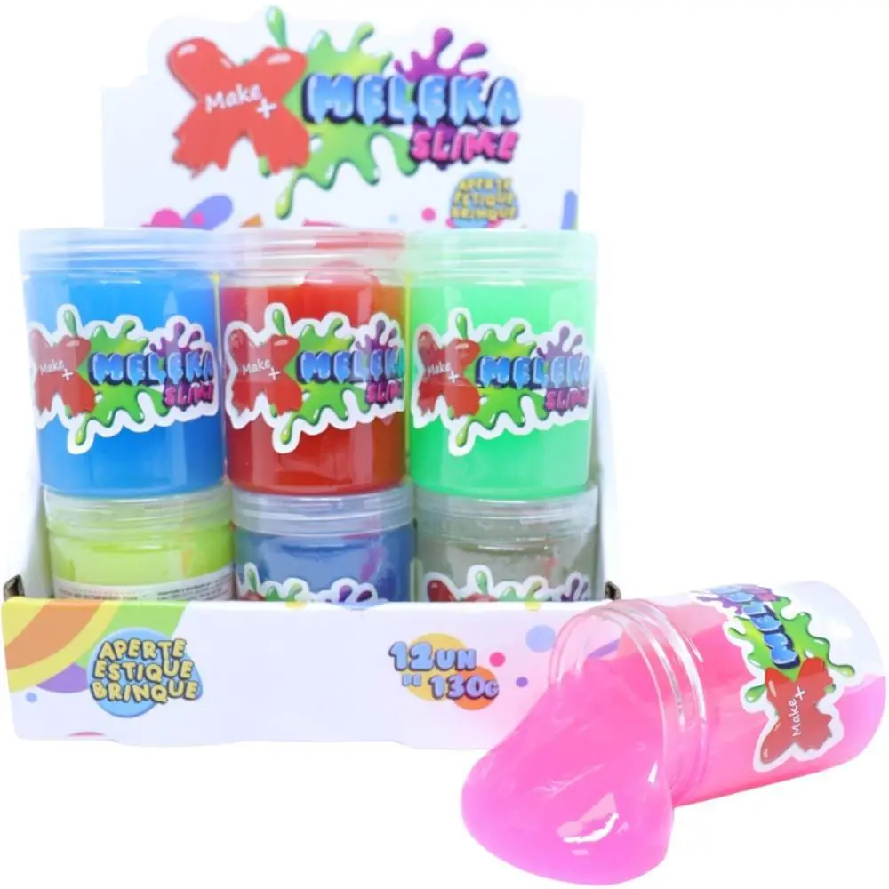 SLIME MELEKA SORTIDO 130G - DISPLAY C/ 12 — foto 1 de 3