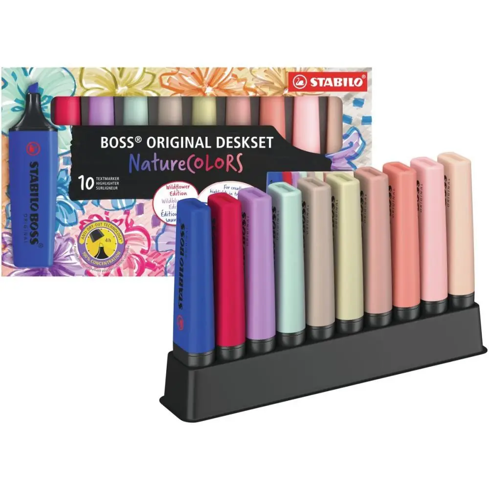 CANETA MARCA TEXTO STABILLO BOSS NAT. COLORS 10CO — foto 1 de 3