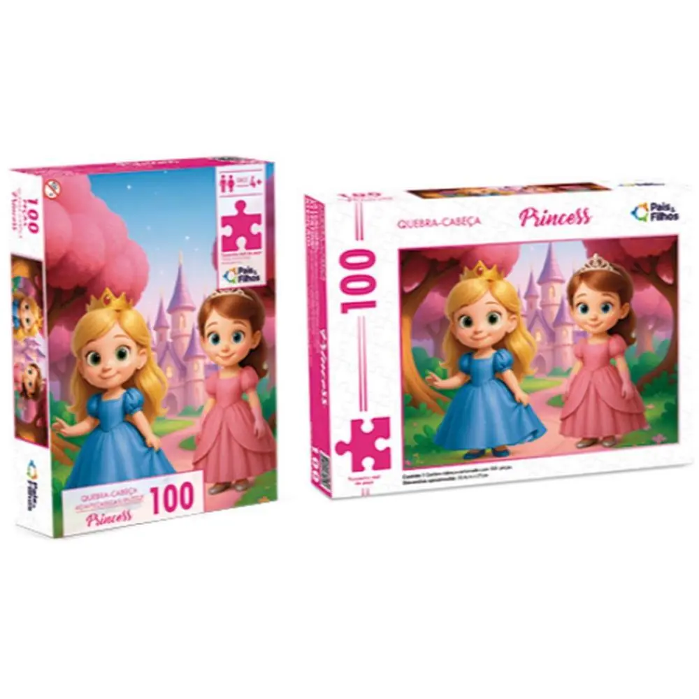QUEBRA-CABECA CARTONADO PRINCESS 100 PECAS