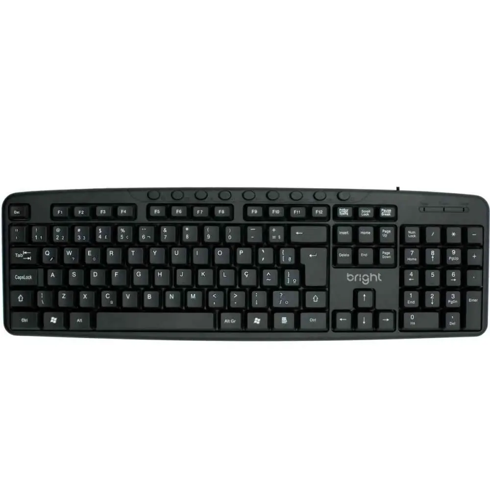 TECLADO USB MULTIMIDIA PRETO — foto 1 de 4