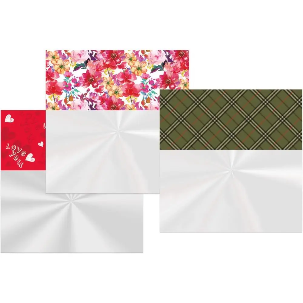 SACO PARA CESTA 80X90CM. DECORADO SORTIDO - PACOTE C/ 20