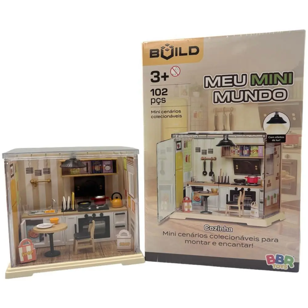 CENARIO TEMATICO (PLAYSET) MEU MINI MUNDO COZINHA 102PCS — foto 1 de 5