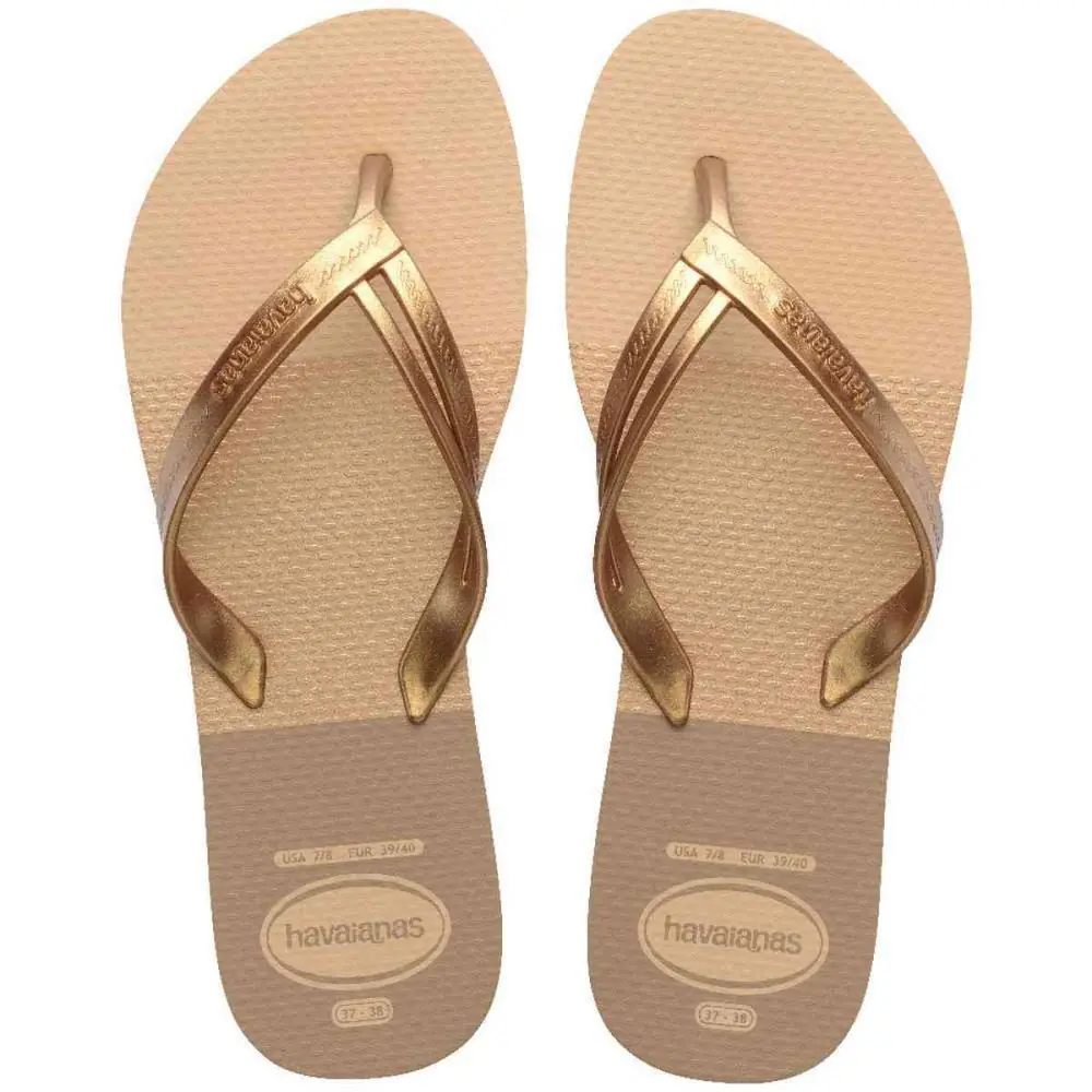 CHINELO HAVAIANAS FEMININO ELEGANCE PRINT 39/0 DOURADO — foto 1 de 4