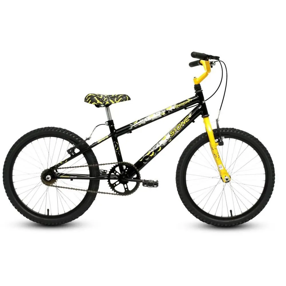 BICICLETA ARO 20 ROCK PRETA/AMARELA — foto 1 de 6