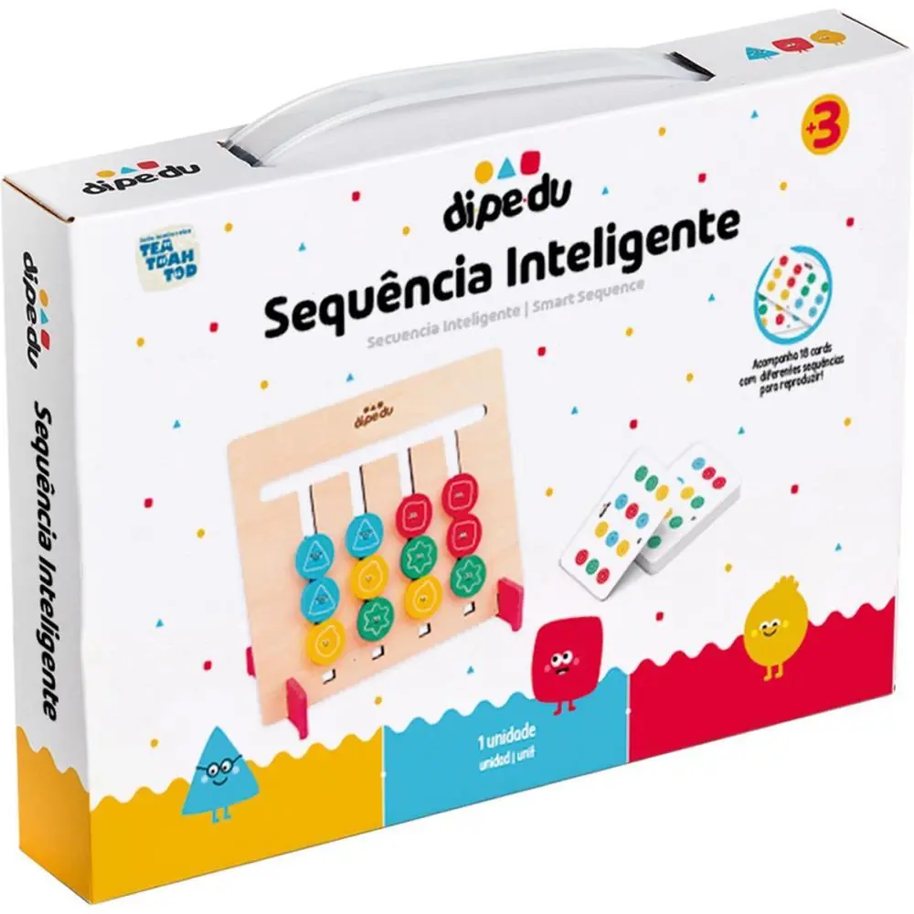 BRINQUEDO PEDAGOGICO MADEIRA DIPEDU SEQUENCIA INTELIGENTE — foto 1 de 2
