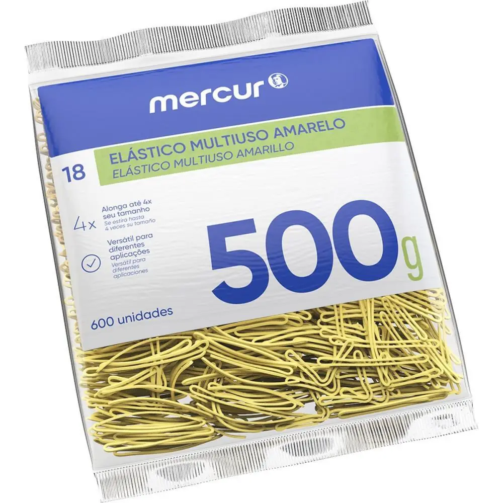ELASTICO AMARELO N.18 MULTIUSO 500G 600PECAS
