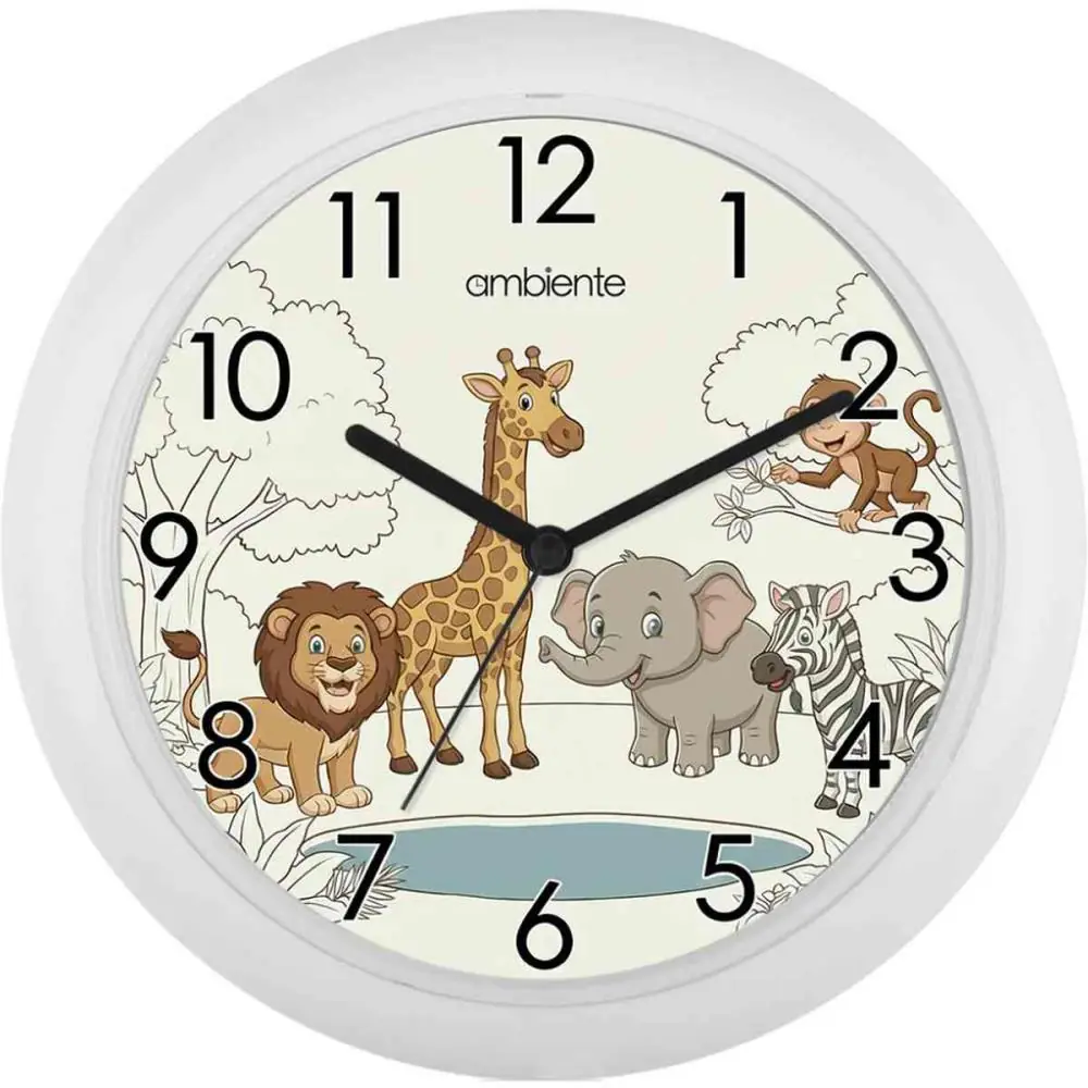 RELOGIO DE PAREDE REDONDO SAFARI 24,5CM